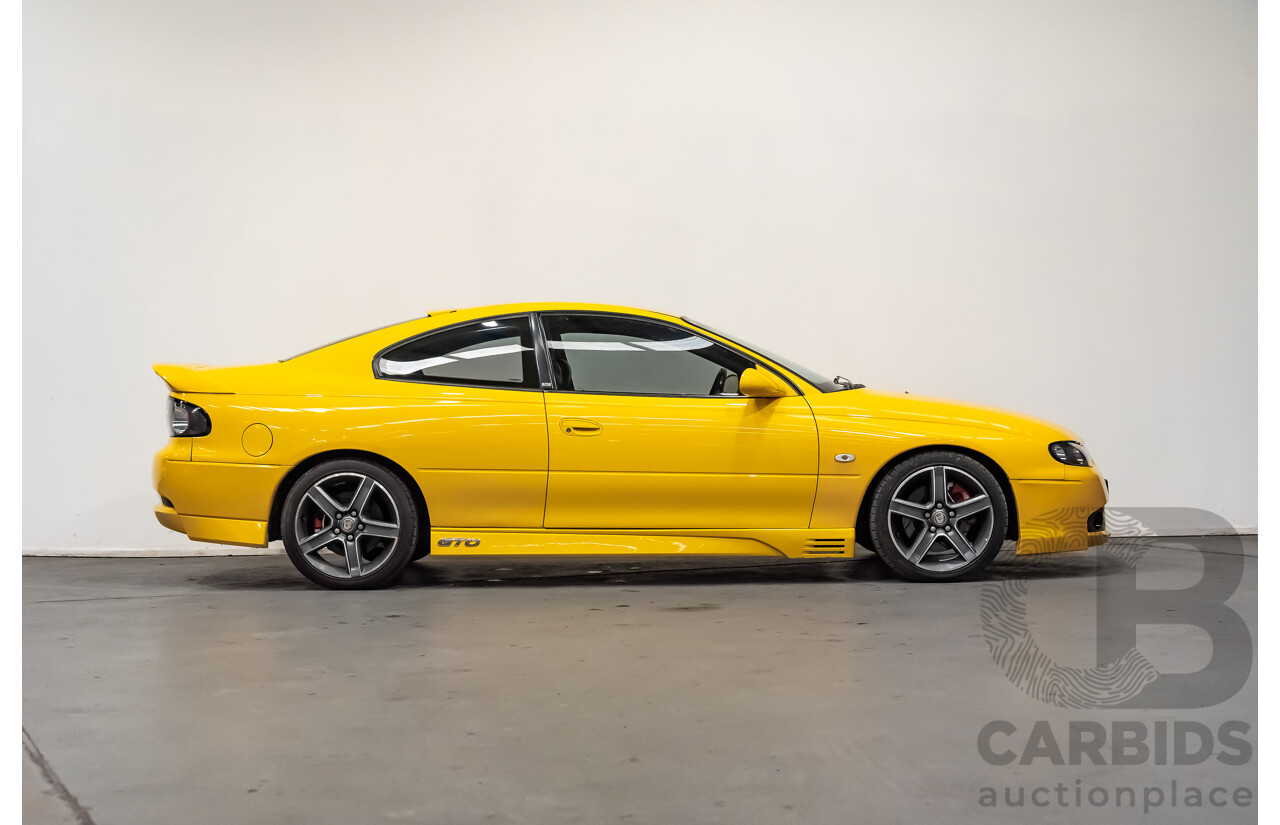6/2003 Holden HSV Coupe GTO V2 2d Coupe Yellow Devil V8 5.7L