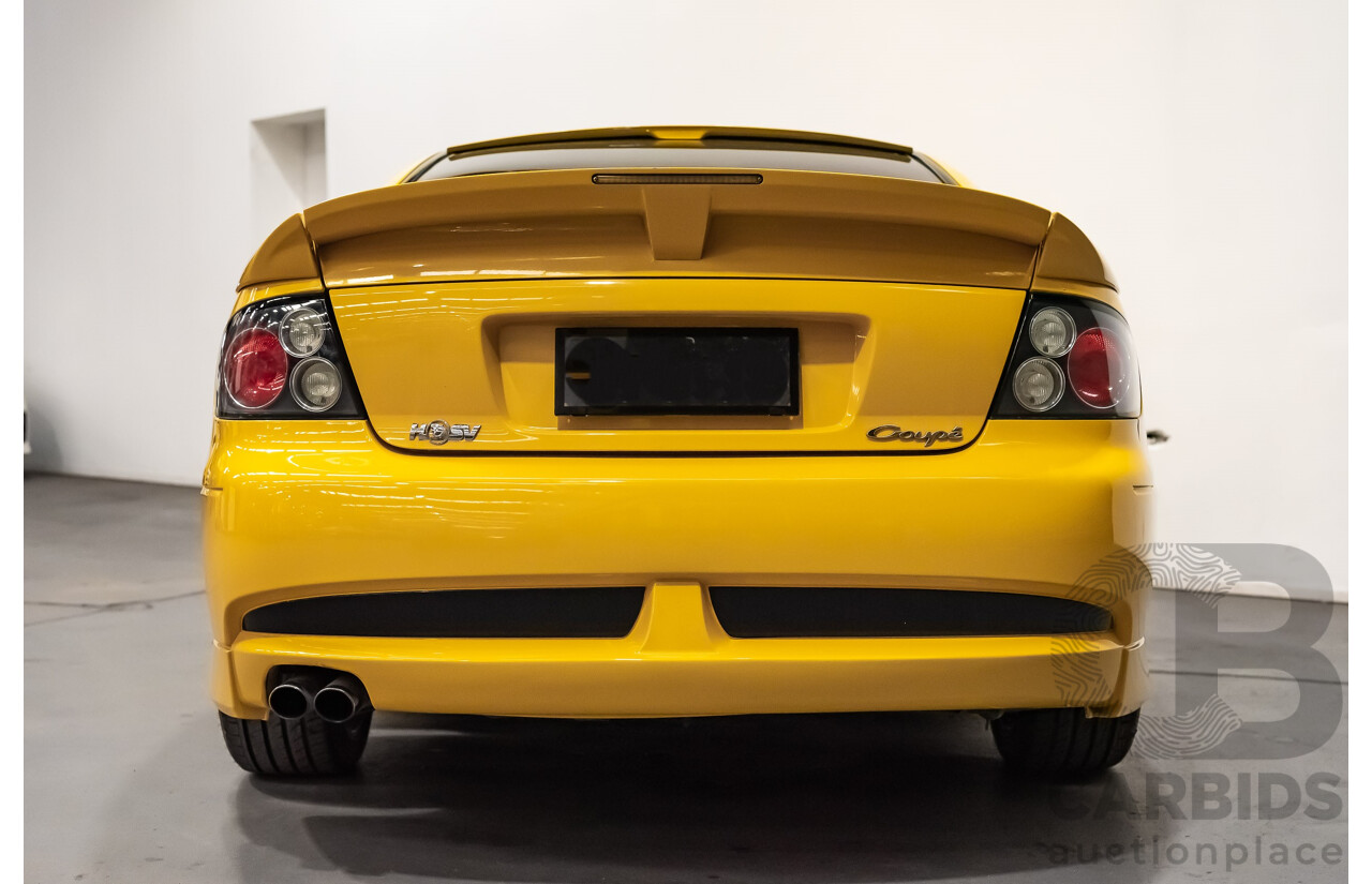6/2003 Holden HSV Coupe GTO V2 2d Coupe Yellow Devil V8 5.7L