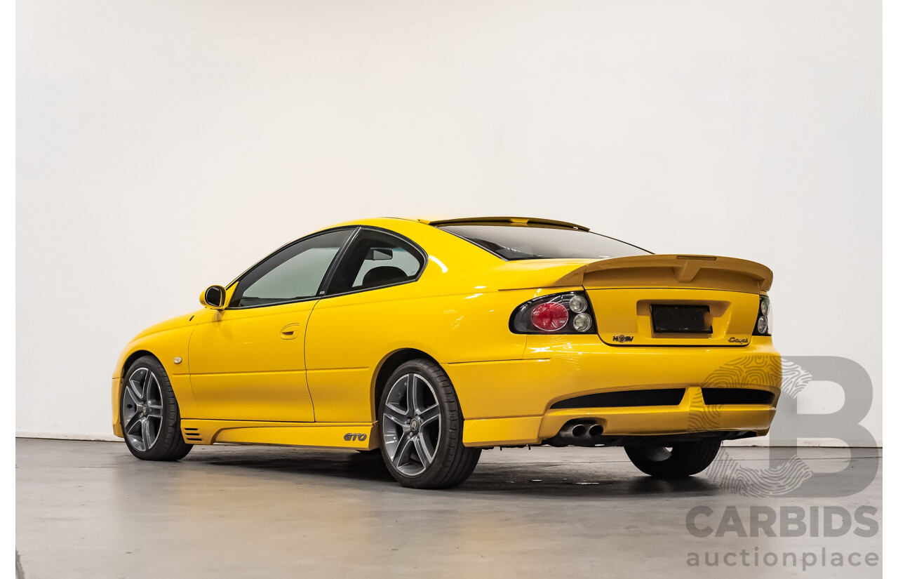 6/2003 Holden HSV Coupe GTO V2 2d Coupe Yellow Devil V8 5.7L