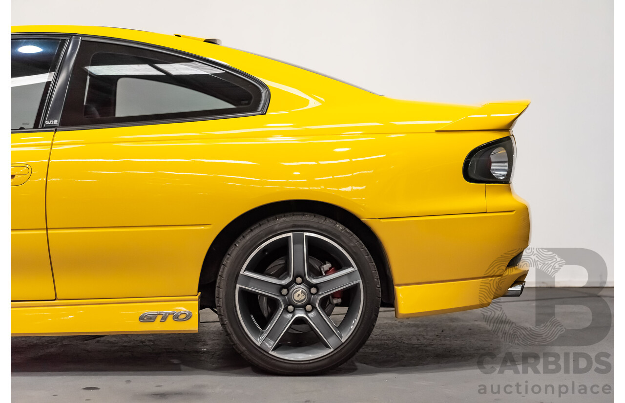 6/2003 Holden HSV Coupe GTO V2 2d Coupe Yellow Devil V8 5.7L