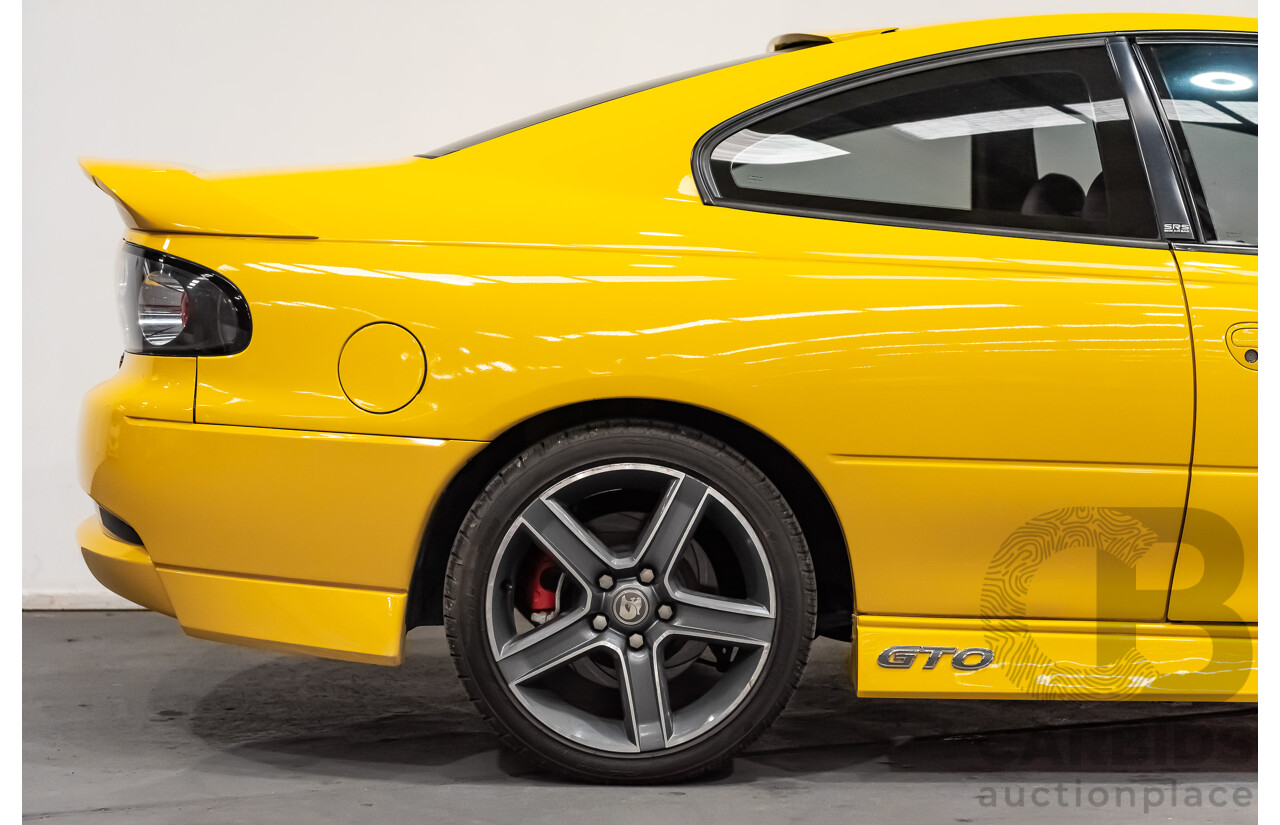 6/2003 Holden HSV Coupe GTO V2 2d Coupe Yellow Devil V8 5.7L