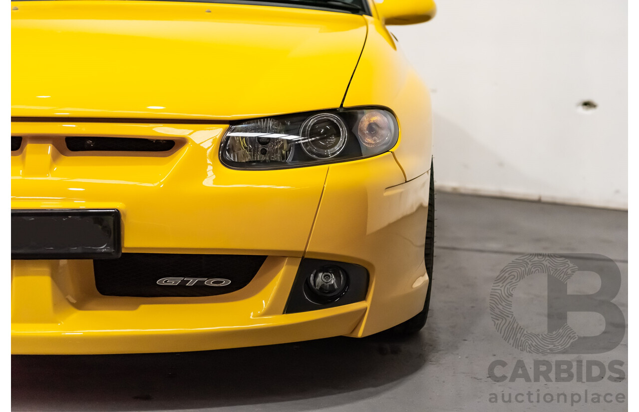 6/2003 Holden HSV Coupe GTO V2 2d Coupe Yellow Devil V8 5.7L
