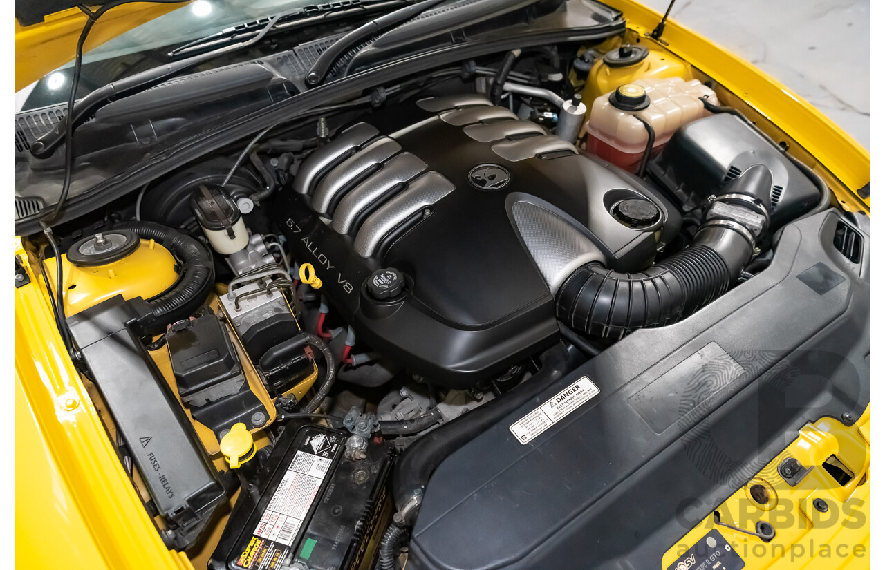 6/2003 Holden HSV Coupe GTO V2 2d Coupe Yellow Devil V8 5.7L