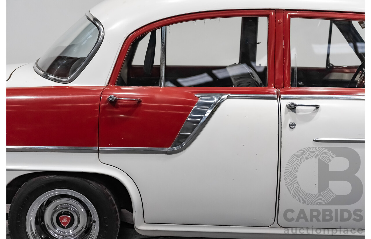 1/1958 Holden FC Special 4d Sedan India Ivory / Red 202ci