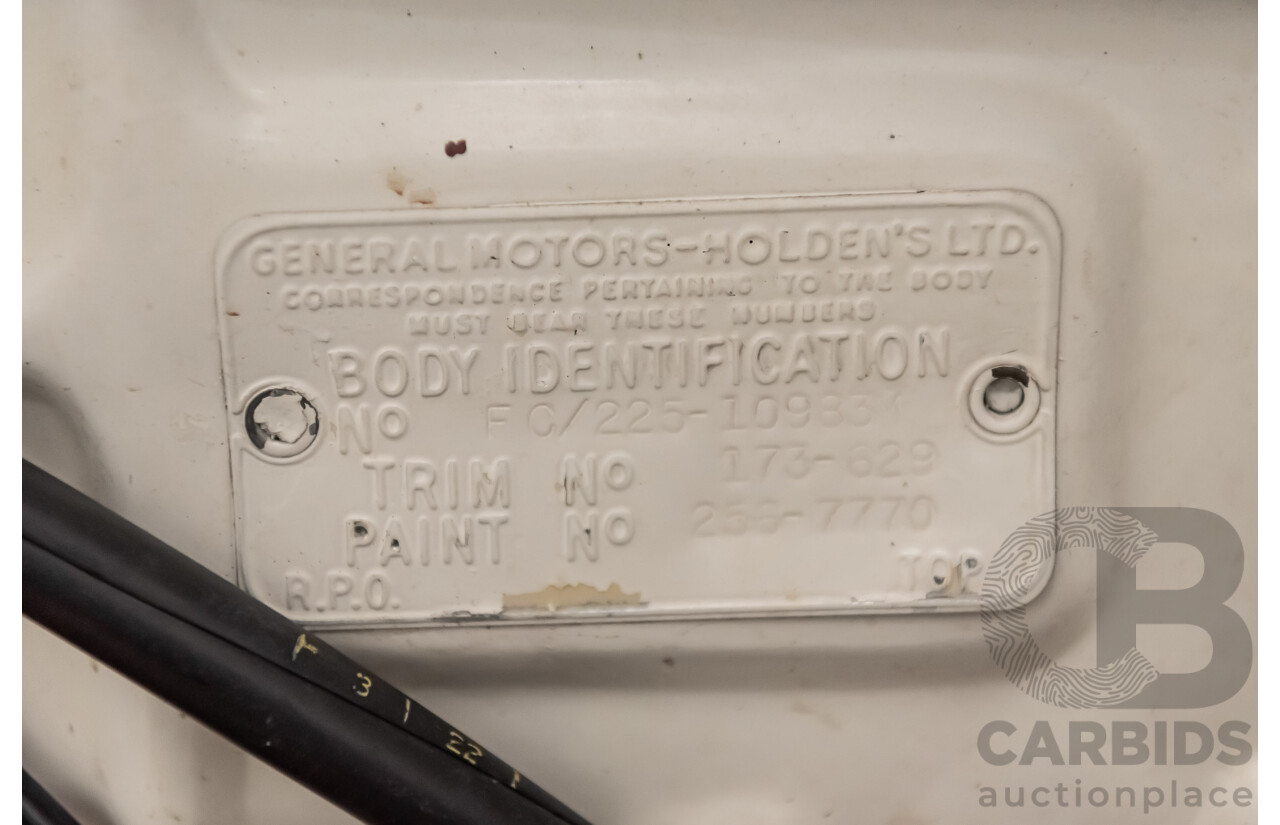 1/1958 Holden FC Special 4d Sedan India Ivory / Red 202ci