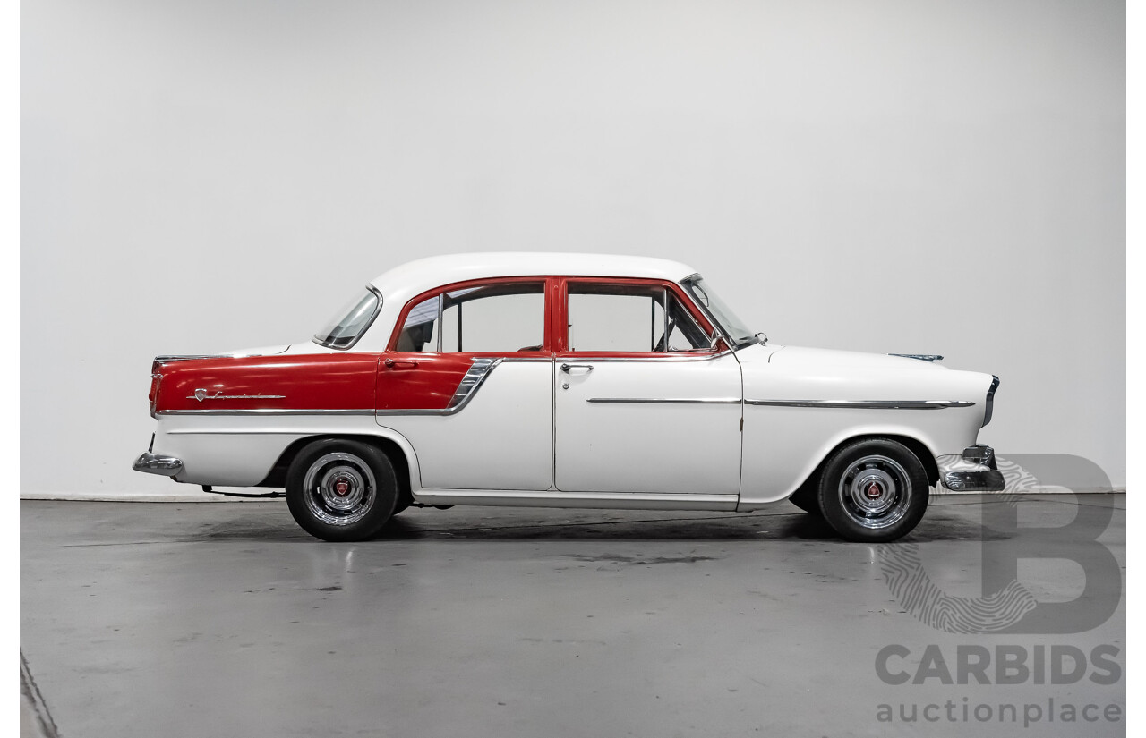 1/1958 Holden FC Special 4d Sedan India Ivory / Red 202ci