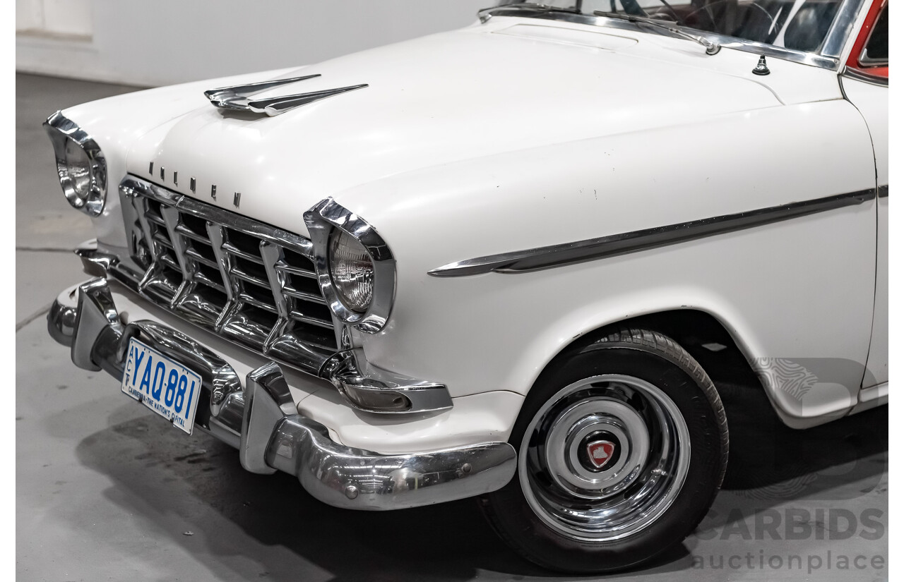 1/1958 Holden FC Special 4d Sedan India Ivory / Red 202ci