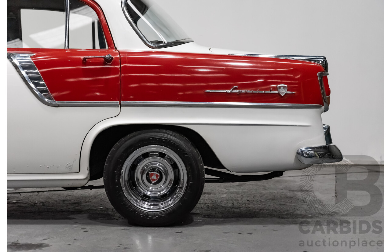 1/1958 Holden FC Special 4d Sedan India Ivory / Red 202ci