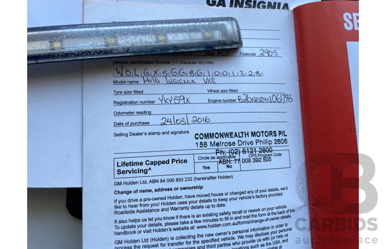 11/2015 Holden Insignia VXR GA MY16 4d Sedan Grey 2.8L