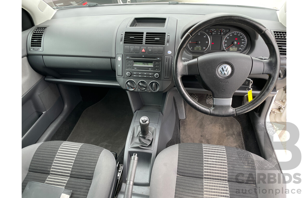 3/2009 Volkswagen Polo Pacific TDI 9N MY08 UPGRADE 5d Hatchback White 1.9L