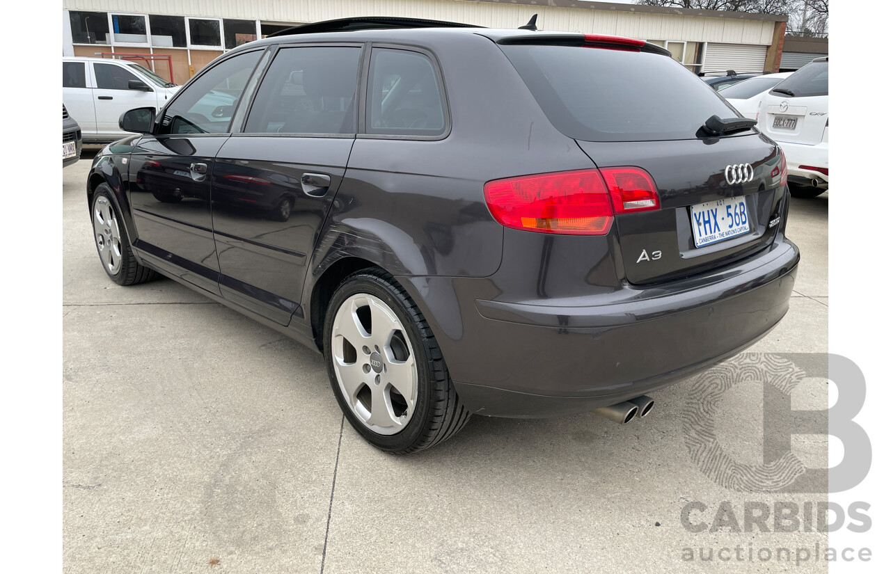 12/2008 Audi A3 Sportback 2.0 TDI Ambition 8P 5d Hatchback Grey 2.0L