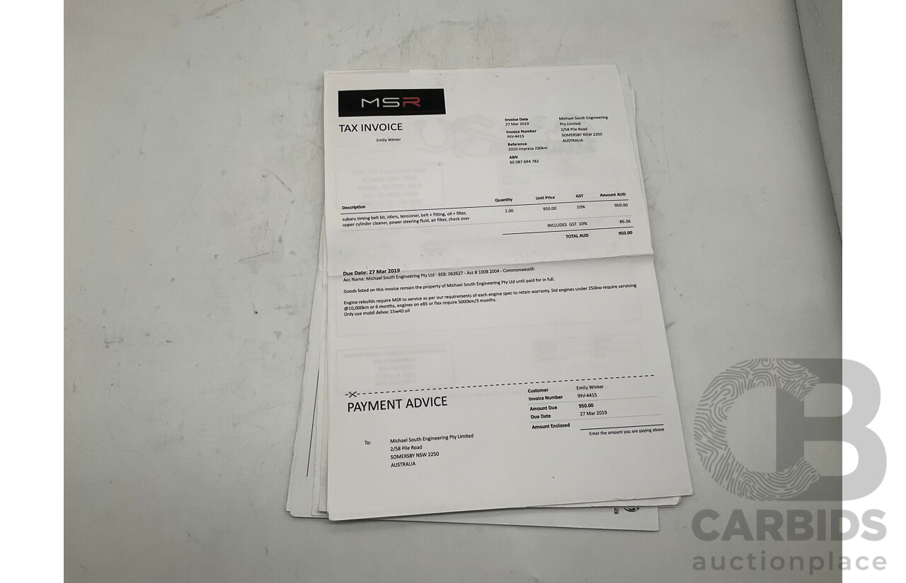 9/2010 Subaru Impreza R (AWD) G3 MY10 5d Hatchback Pearl White 2.0L