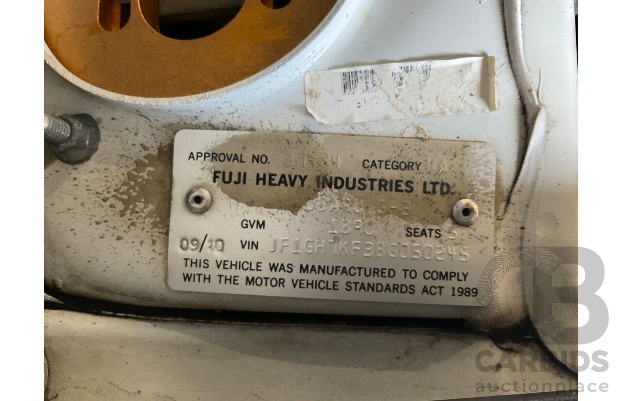 9/2010 Subaru Impreza R (AWD) G3 MY10 5d Hatchback Pearl White 2.0L