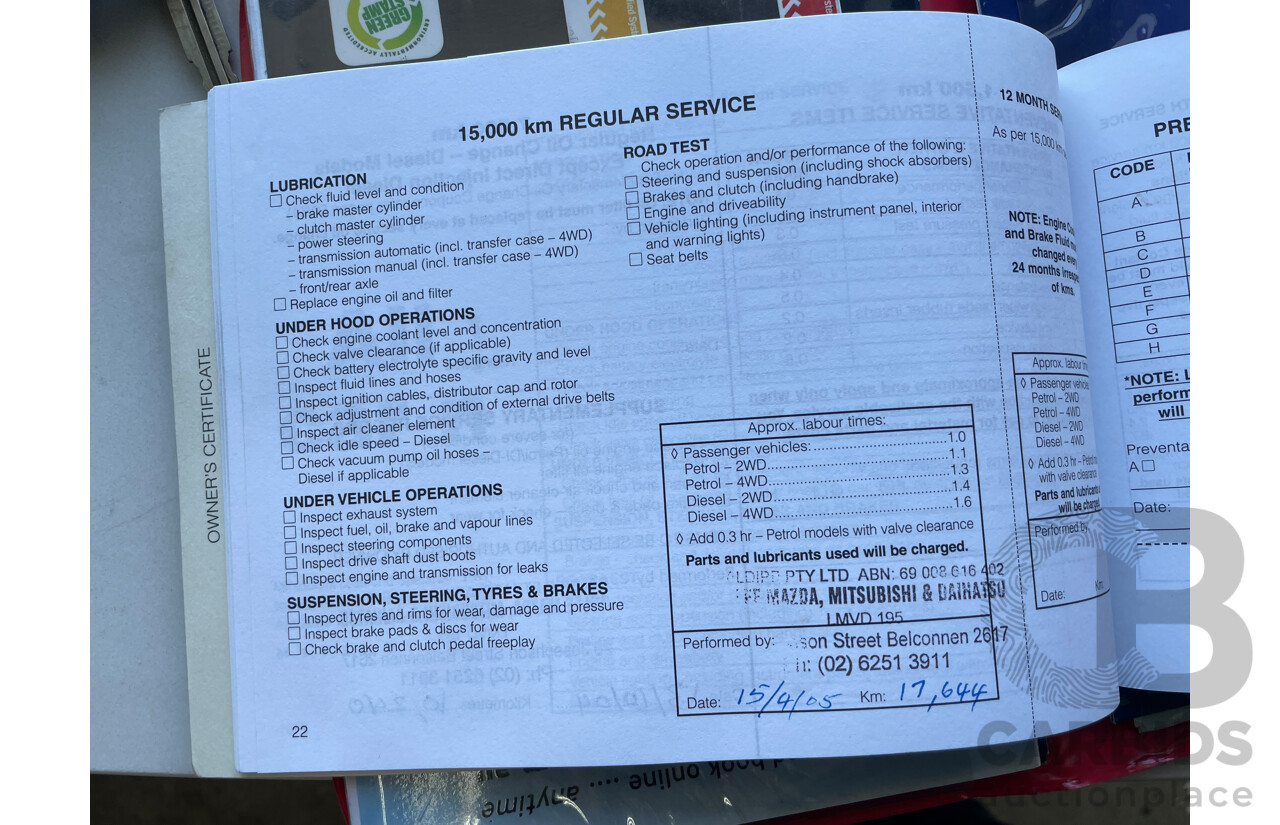 5/2003 Mitsubishi Challenger (4x4) PA-MY03 4d Wagon White 3.0L