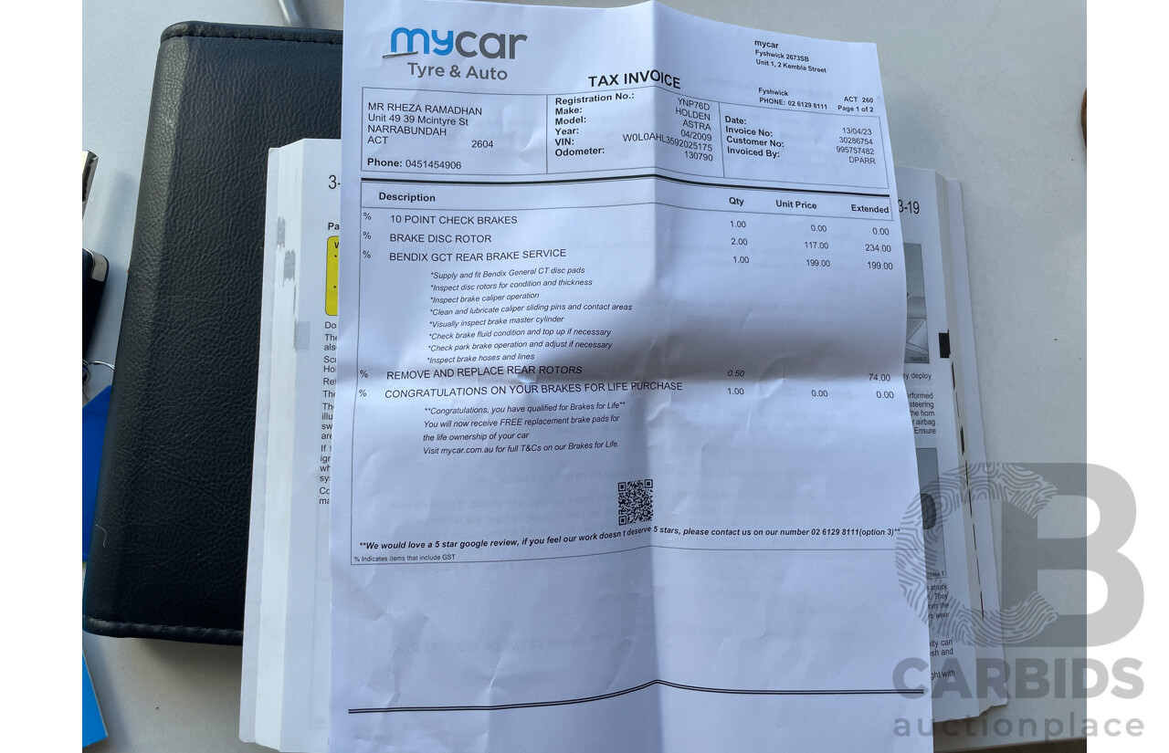 4/2009 Holden Astra CDTi AH MY09 4d Wagon White 1.9L