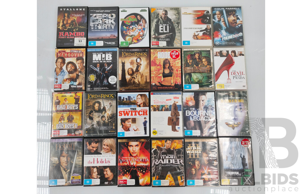 Huge Lot of ~1000 DVDs and Video Games Including Lord of the Rings, Harry Potter, Bourne Legacy and Many More