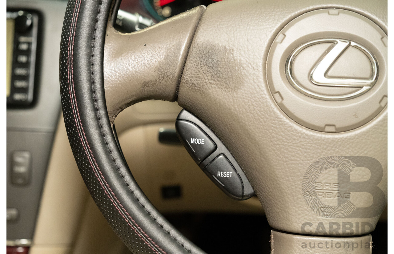 5/2002 Lexus ES300 MCV30R 4d Sedan Metallic Maroon V6 3.0L