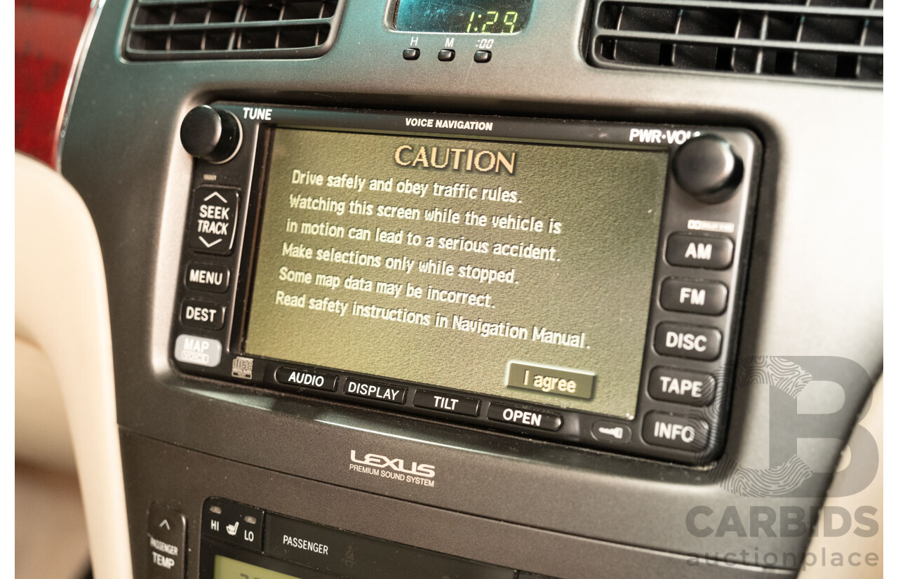 5/2002 Lexus ES300 MCV30R 4d Sedan Metallic Maroon V6 3.0L