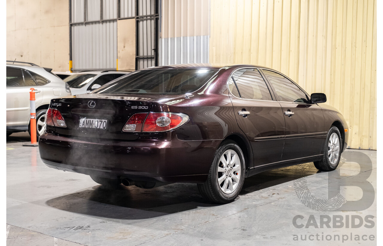 5/2002 Lexus ES300 MCV30R 4d Sedan Metallic Maroon V6 3.0L