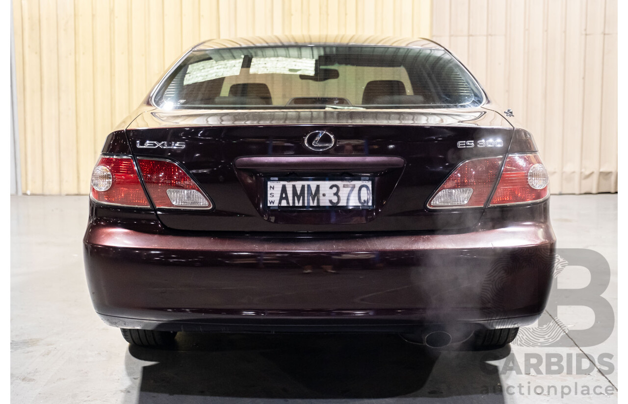 5/2002 Lexus ES300 MCV30R 4d Sedan Metallic Maroon V6 3.0L