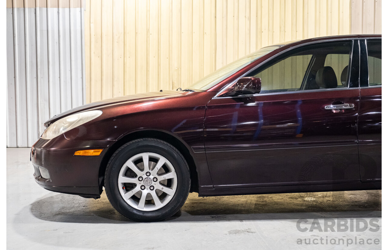 5/2002 Lexus ES300 MCV30R 4d Sedan Metallic Maroon V6 3.0L
