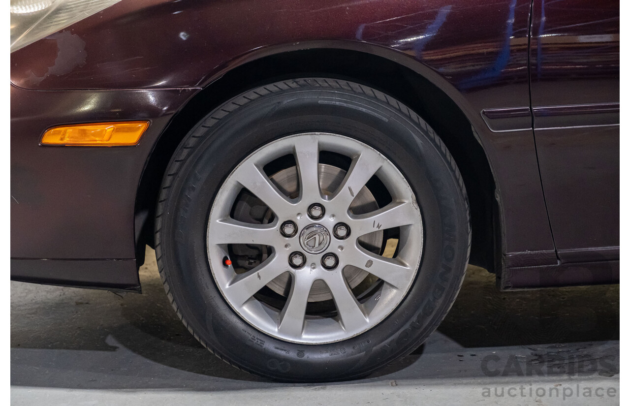 5/2002 Lexus ES300 MCV30R 4d Sedan Metallic Maroon V6 3.0L