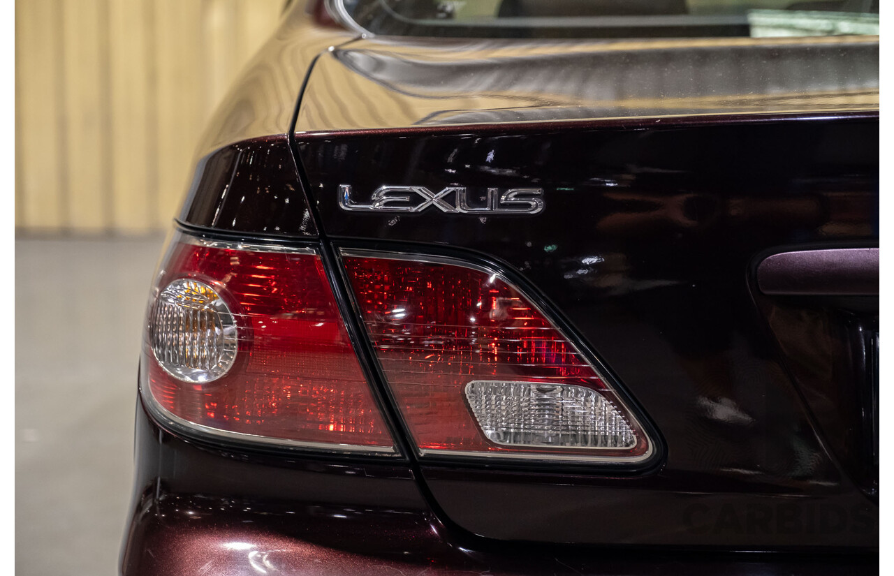 5/2002 Lexus ES300 MCV30R 4d Sedan Metallic Maroon V6 3.0L