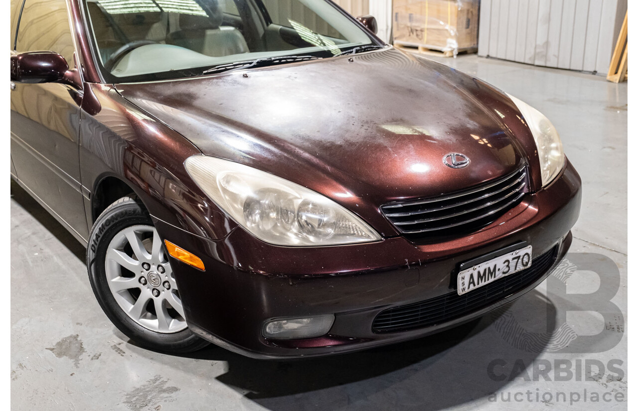 5/2002 Lexus ES300 MCV30R 4d Sedan Metallic Maroon V6 3.0L