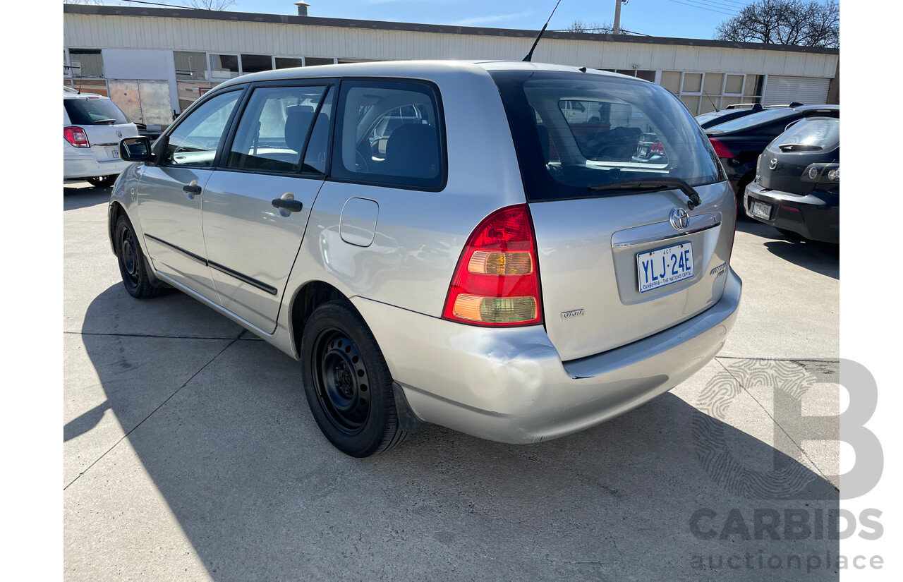 2/2006 Toyota Corolla Ascent ZZE122R 4d Wagon Silver 1.8L
