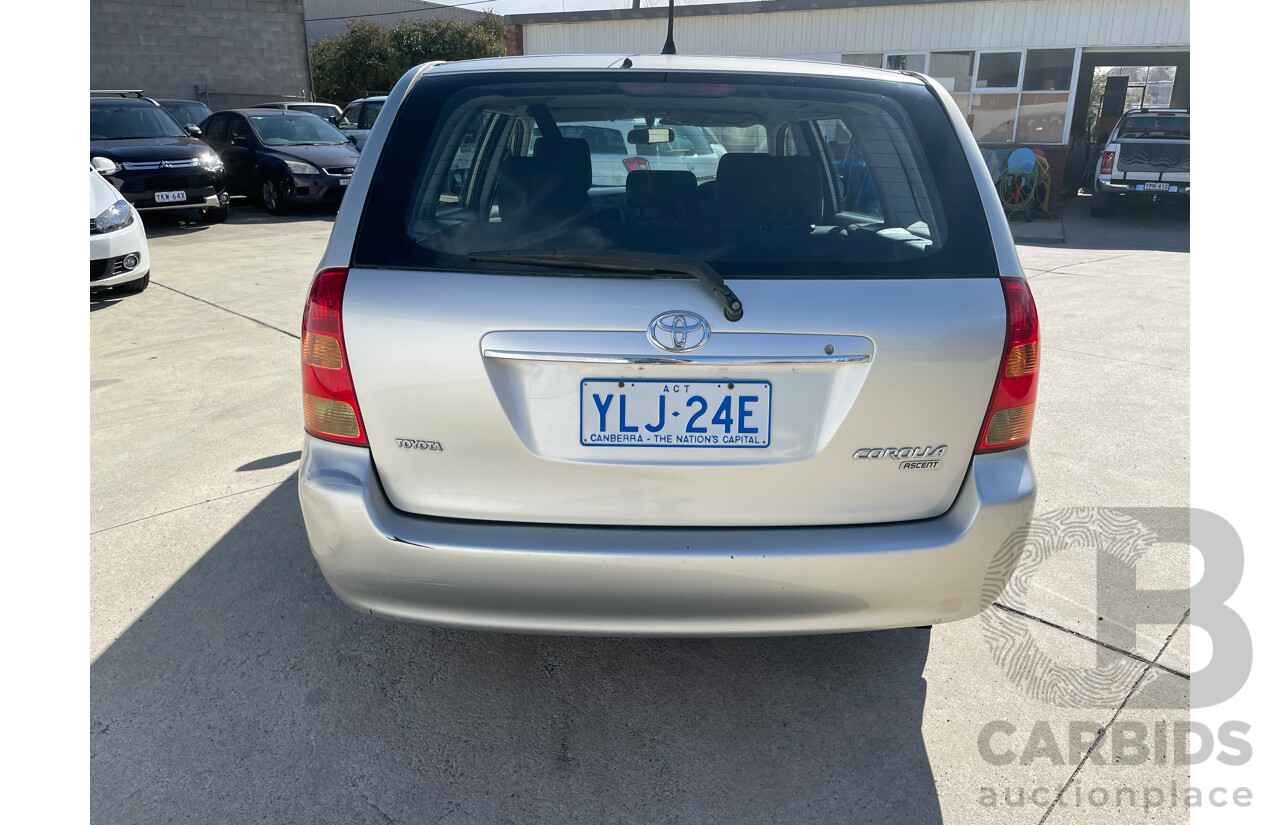 2/2006 Toyota Corolla Ascent ZZE122R 4d Wagon Silver 1.8L