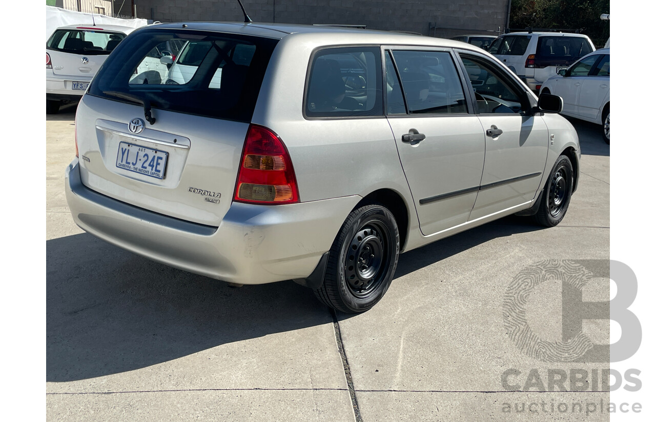 2/2006 Toyota Corolla Ascent ZZE122R 4d Wagon Silver 1.8L