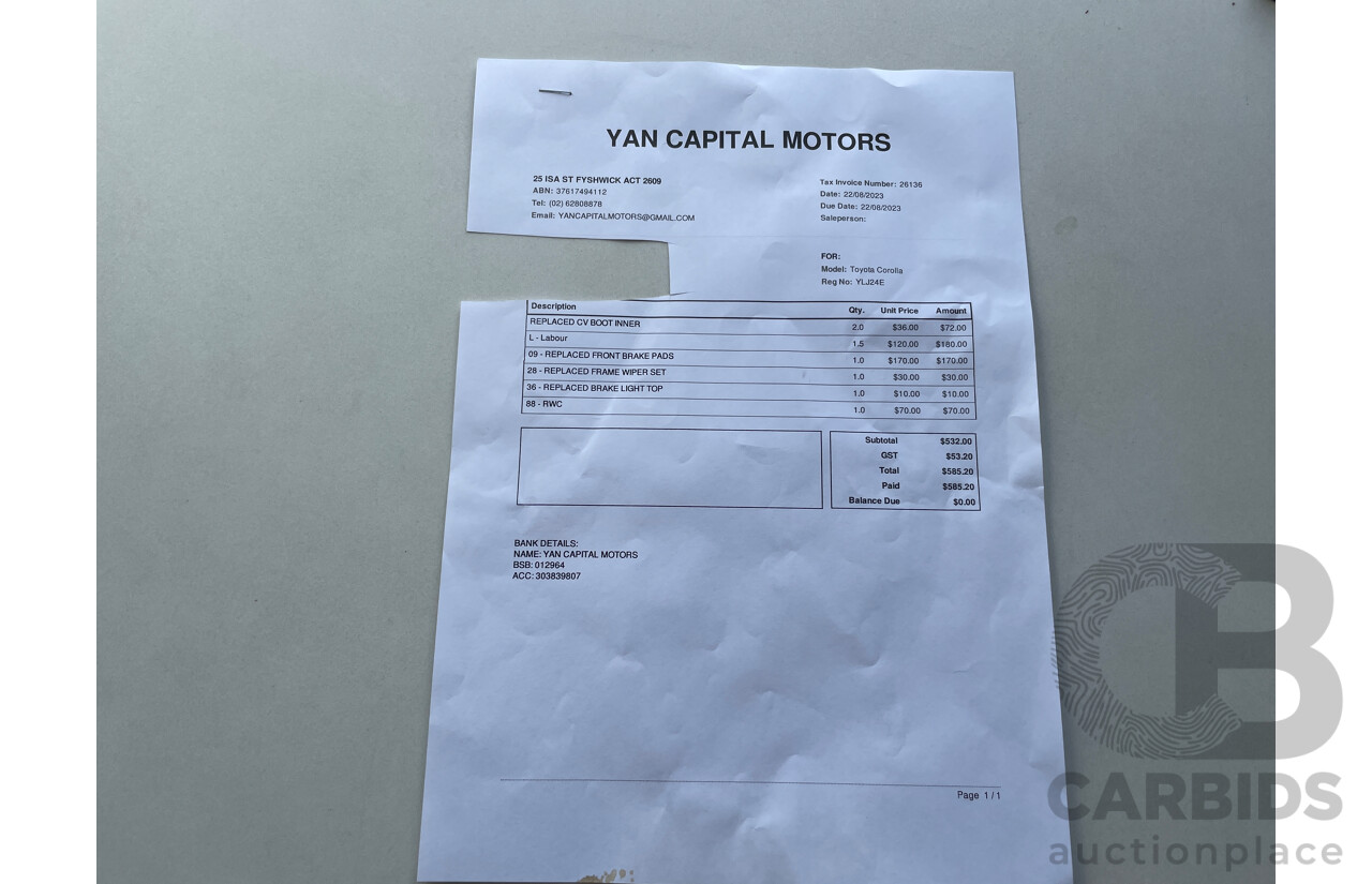 2/2006 Toyota Corolla Ascent ZZE122R 4d Wagon Silver 1.8L