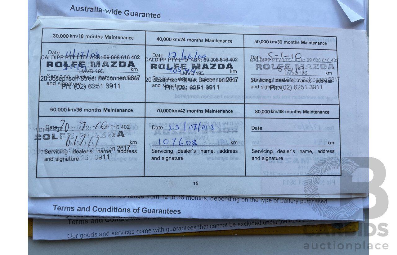 4/2007 Mazda Mazda3 SP23 BK MY06 UPGRADE 5d Hatchback Black 2.3L