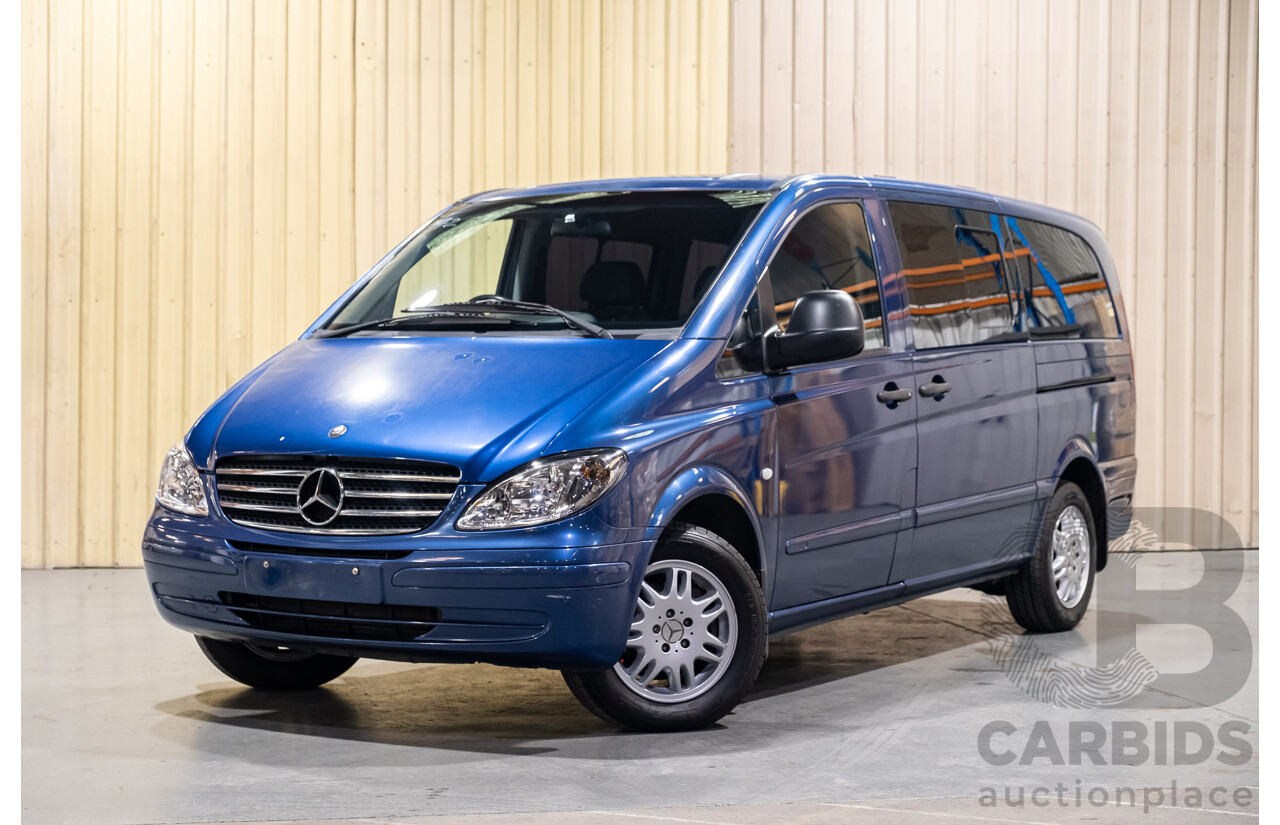 6/2006 Mercedes Benz Vito 115CDI Long People Mover 4d Van Blue Turbo Diesel 2.1L - 8 Seater