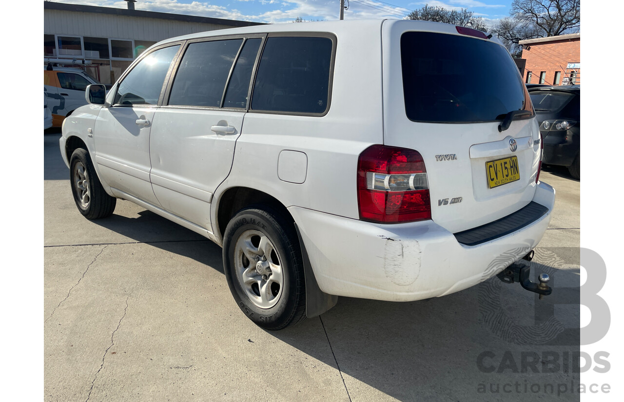 1/2005 Toyota Kluger CV (4x4) MCU28R 4d Wagon White 3.3L
