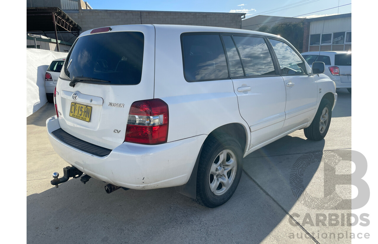 1/2005 Toyota Kluger CV (4x4) MCU28R 4d Wagon White 3.3L