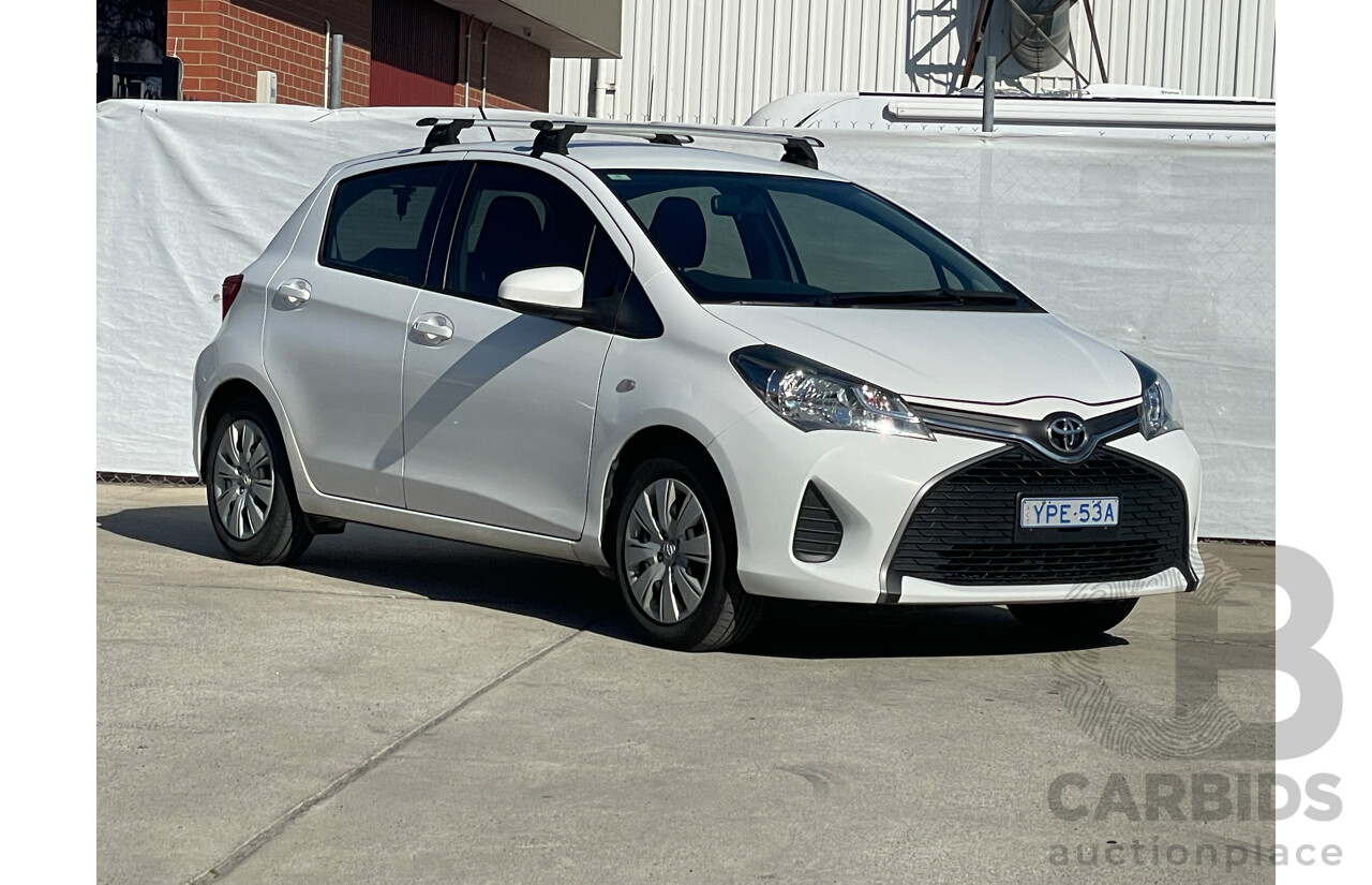 1/2015 Toyota Yaris Ascent NCP130R MY15 5d Hatchback White 1.3L
