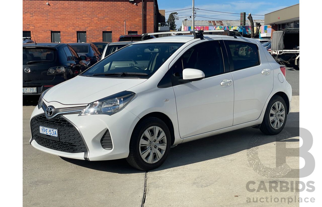 1/2015 Toyota Yaris Ascent NCP130R MY15 5d Hatchback White 1.3L