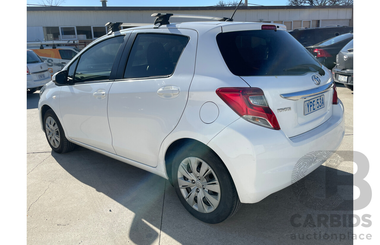 1/2015 Toyota Yaris Ascent NCP130R MY15 5d Hatchback White 1.3L