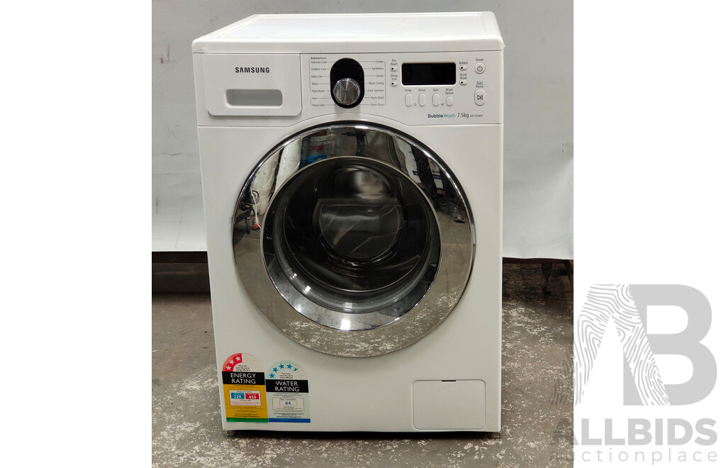 SAMSUNG Bubblewash 7.5kg Front Loader Washing Machine