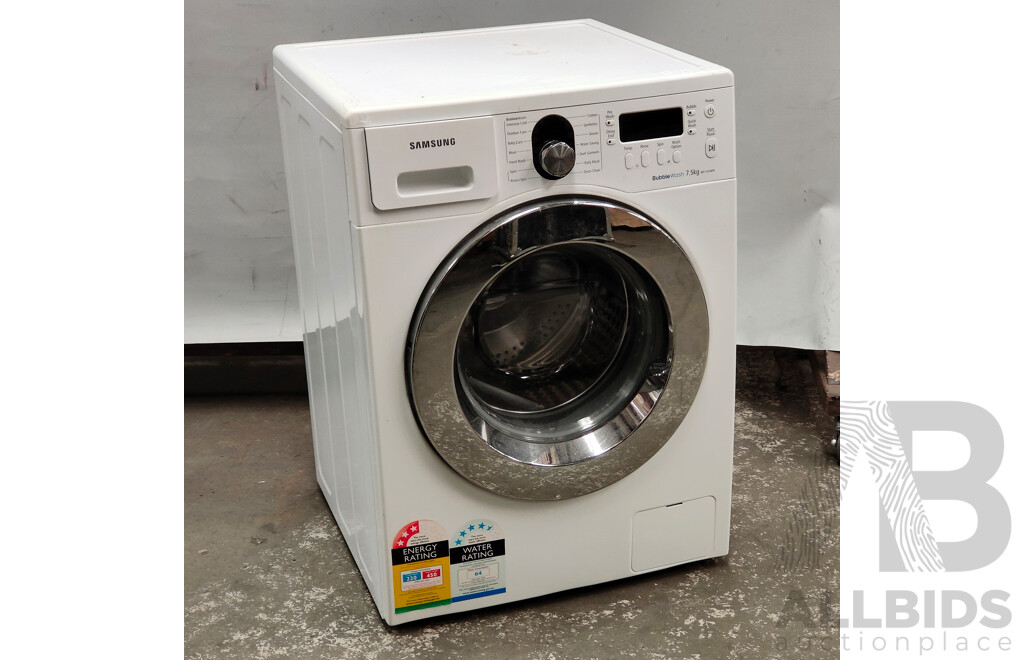 SAMSUNG Bubblewash 7.5kg Front Loader Washing Machine