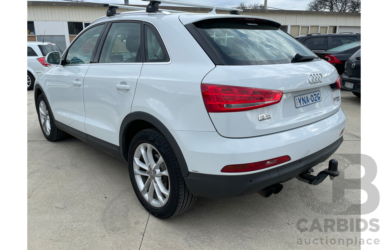 9/2013 Audi Q3 2.0 TDI Quattro (130kw) 8U 4d Wagon White 2.0L