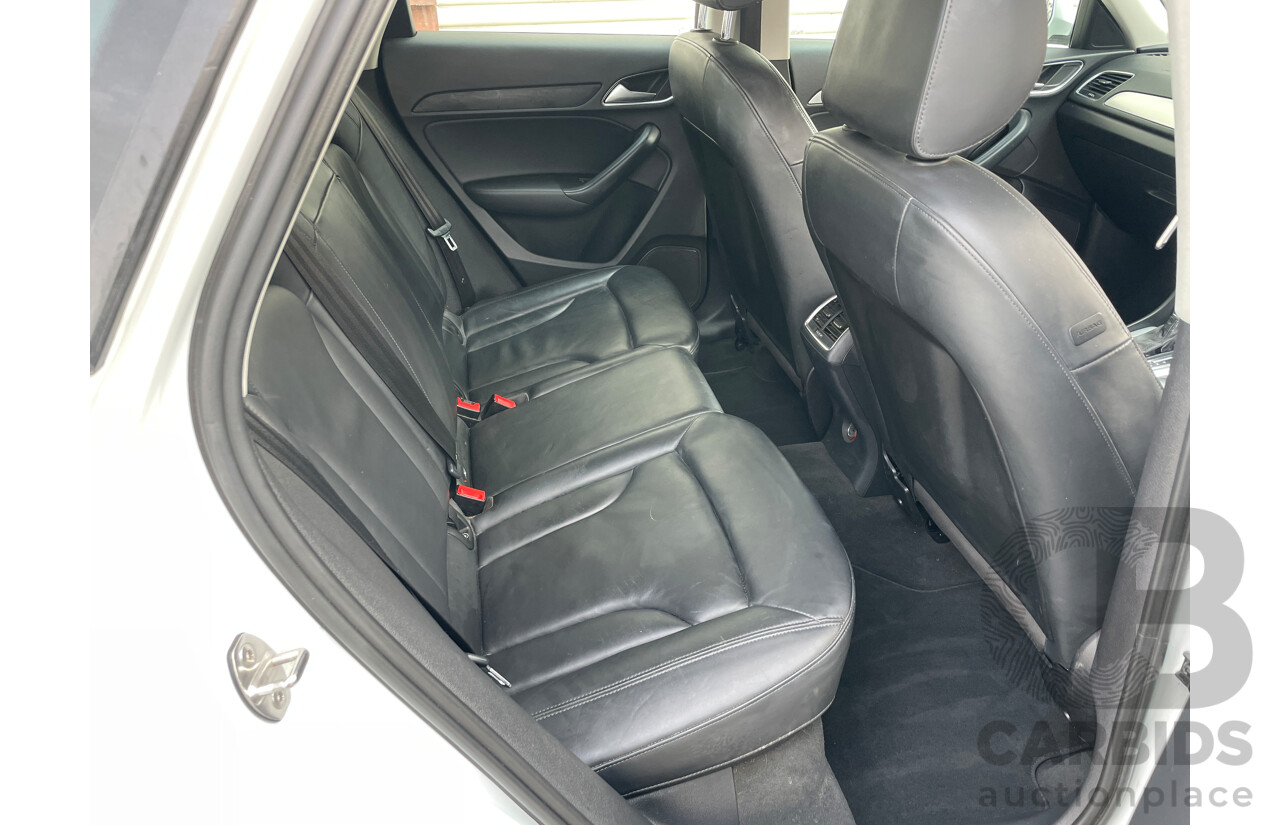 9/2013 Audi Q3 2.0 TDI Quattro (130kw) 8U 4d Wagon White 2.0L