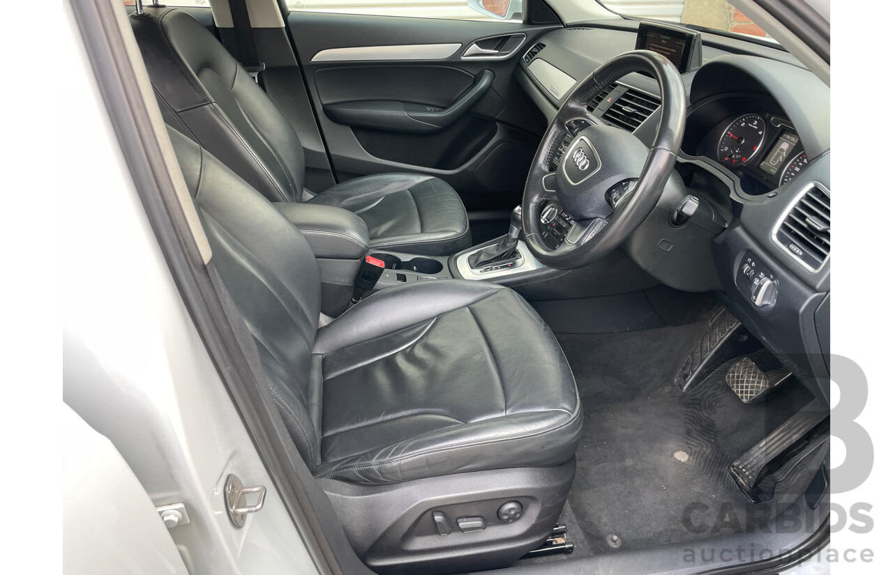9/2013 Audi Q3 2.0 TDI Quattro (130kw) 8U 4d Wagon White 2.0L