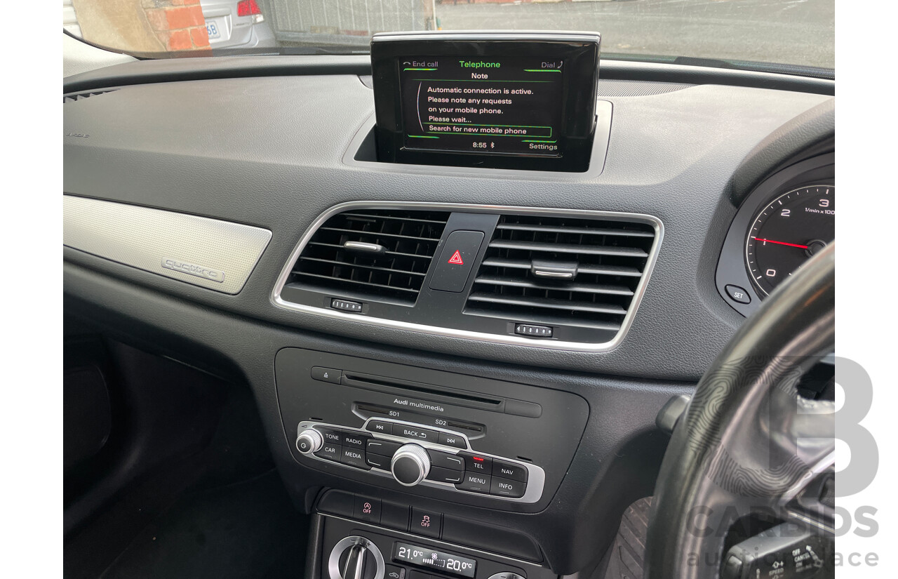 9/2013 Audi Q3 2.0 TDI Quattro (130kw) 8U 4d Wagon White 2.0L