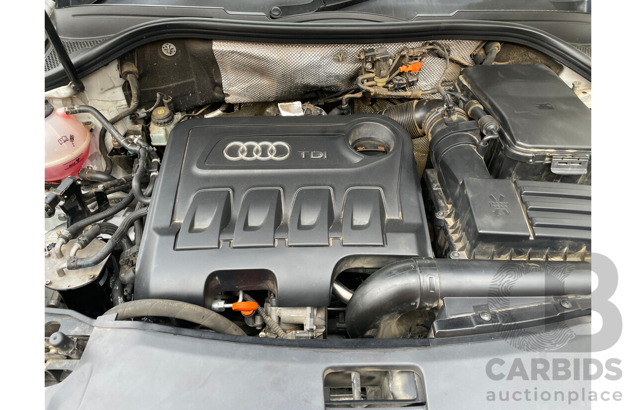 9/2013 Audi Q3 2.0 TDI Quattro (130kw) 8U 4d Wagon White 2.0L