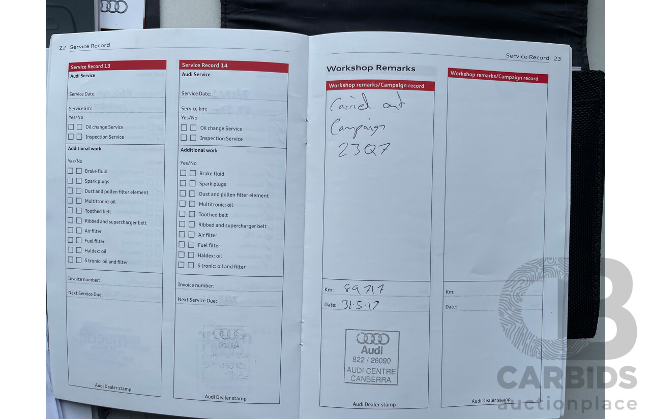 9/2013 Audi Q3 2.0 TDI Quattro (130kw) 8U 4d Wagon White 2.0L