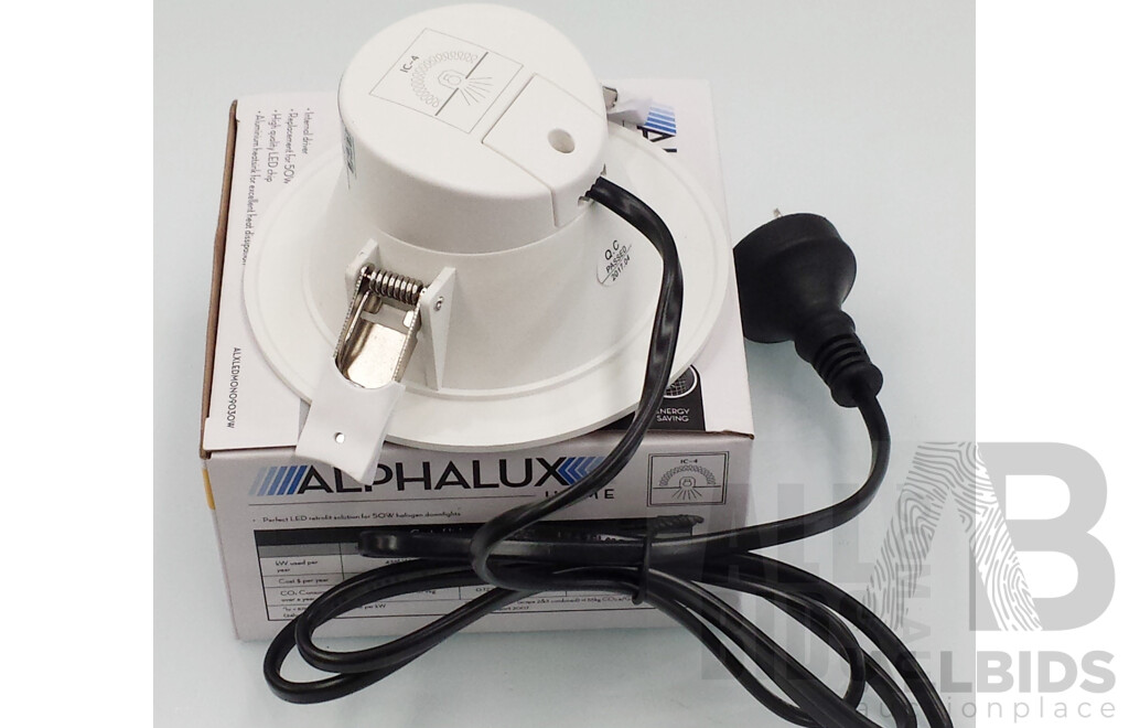Alphalux 9 Watt LED Ceiling Downlights - Lot of 60 - Brand New - RRP $900.00
