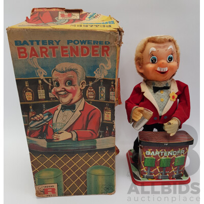 Vintage Battery Powered Bartender Toy