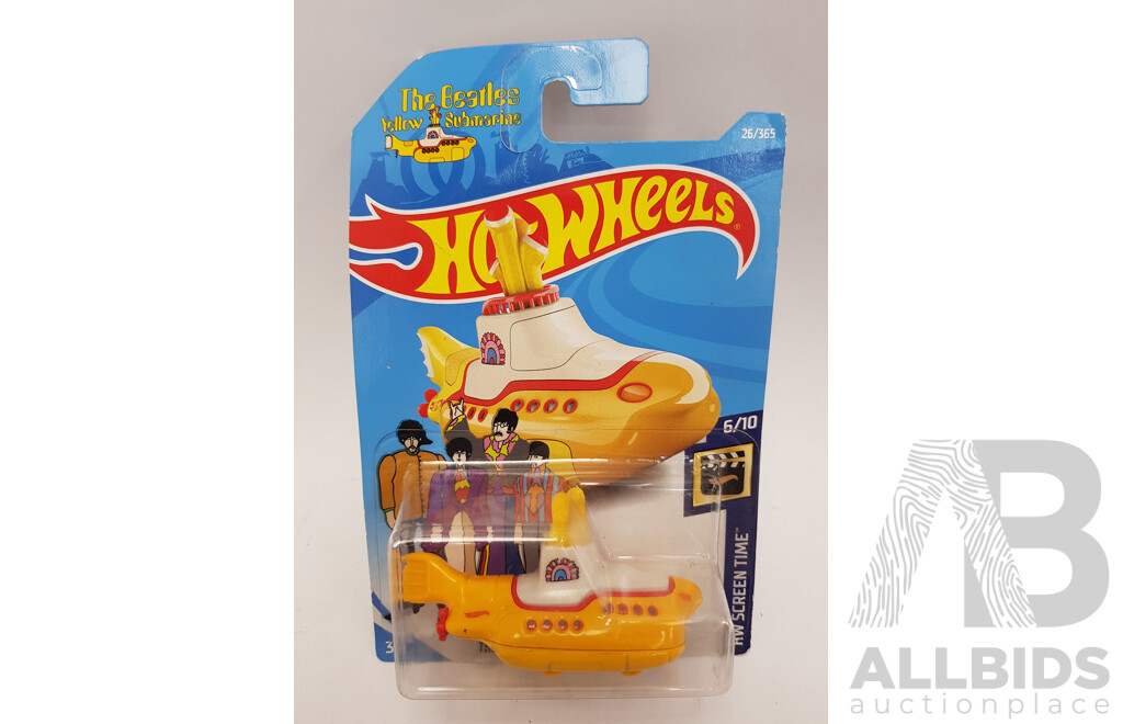 Hot Wheels the Beatles Yellow Submarine Collectables - Lot of 4